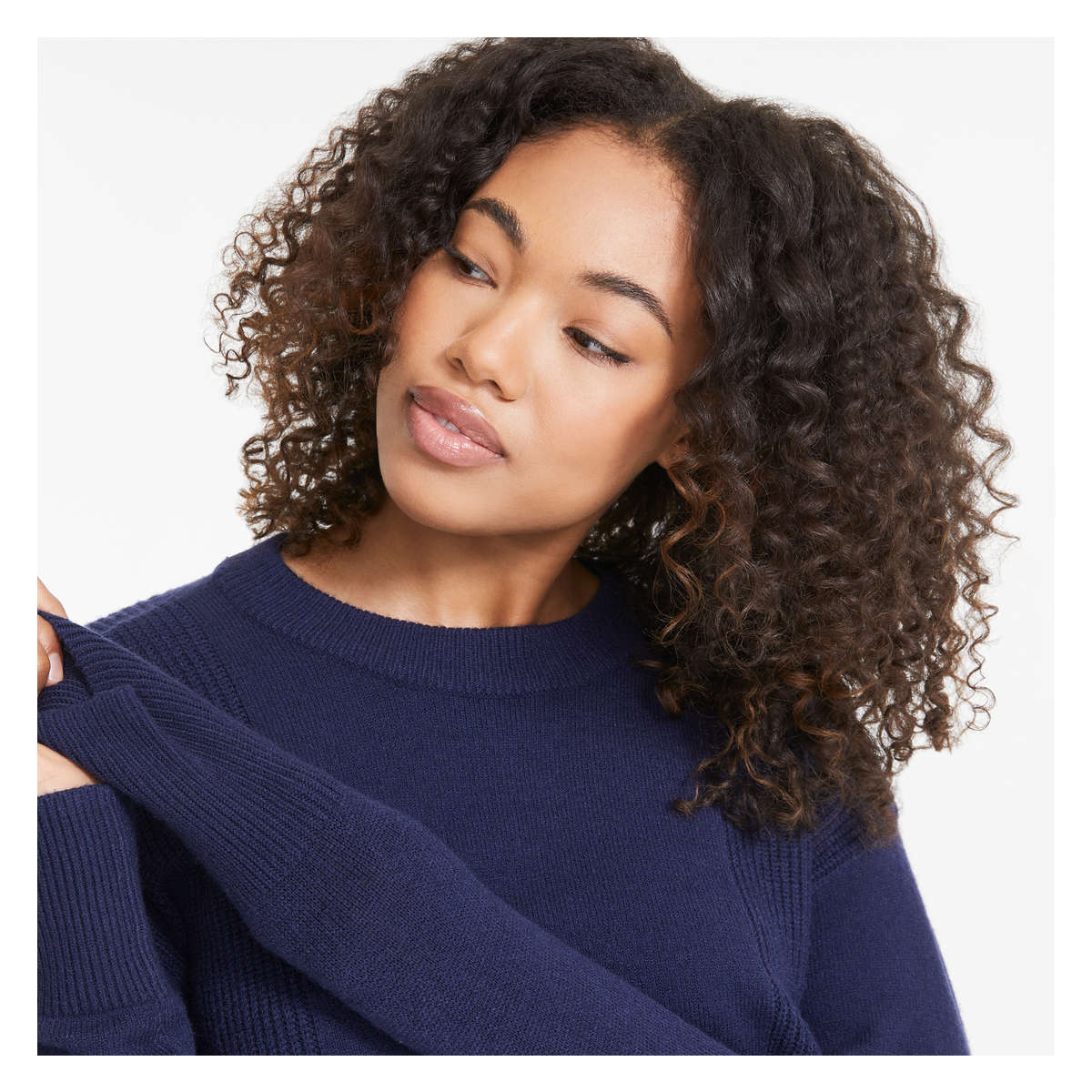 Navy blue crew hot sale neck sweater